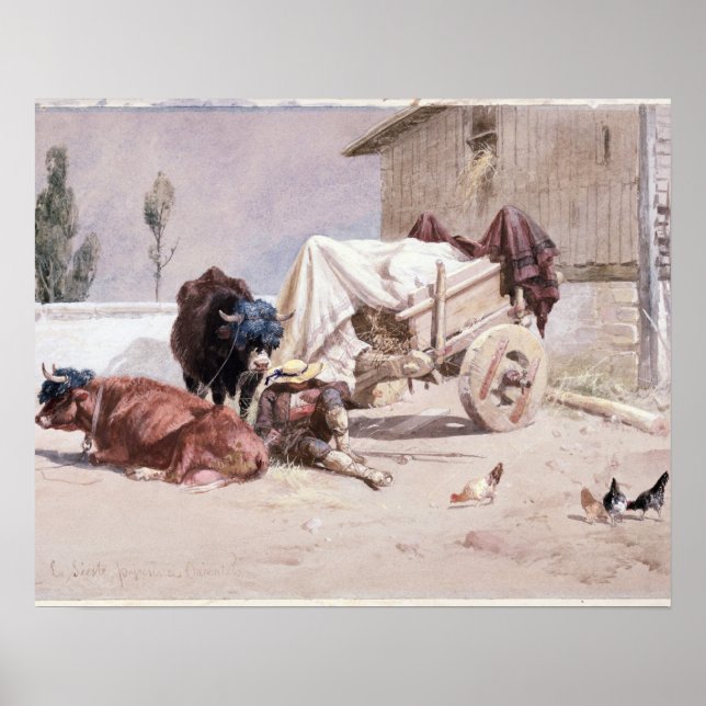 Affiches La Siesta : Scène dans les Pyrénées orientales, 18 (Devant)