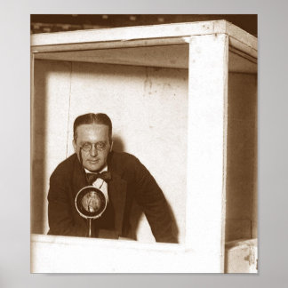 Affiches La station de radio de l'ancien temps