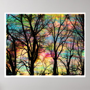 Affiches La sucrerie de coton opacifie, lever de soleil,
