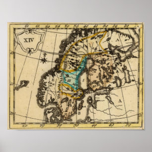 Affiches La Suède et la Finlande