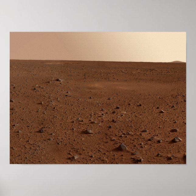 Affiches La surface rocheuse de Mars (Devant)