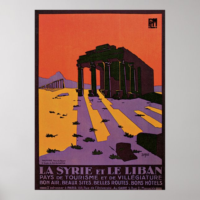 Affiches La Syrie et le liban Palmyre (Devant)