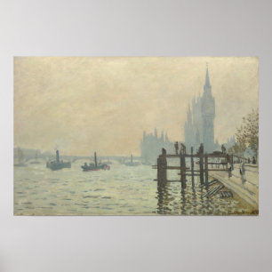 Affiches La Tamise sous Westminster par Claude Monet