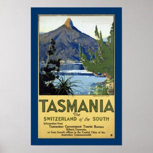 Affiches La Tasmanie "la Suisse du du sud "