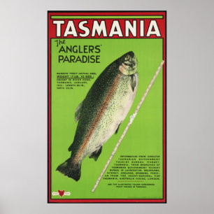 Affiches La Tasmanie le paradis des pêcheurs à  la ligne