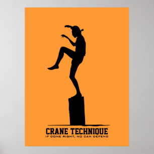 Affiches La technique de grue - si faite convenablement,
