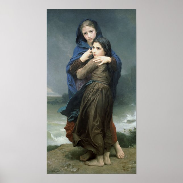 Affiches La tempête (L'Orage) par Bouguereau (Devant)