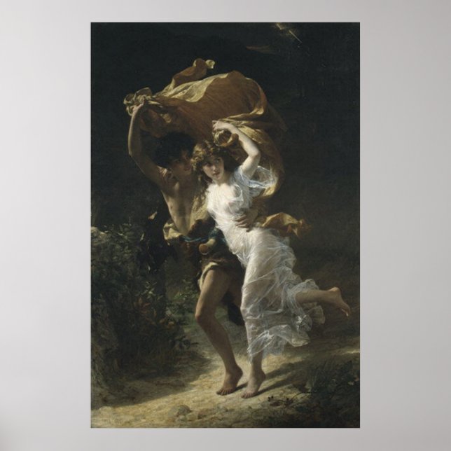 Affiches La tempête Pierre-Auguste Cot 1880 (Devant)