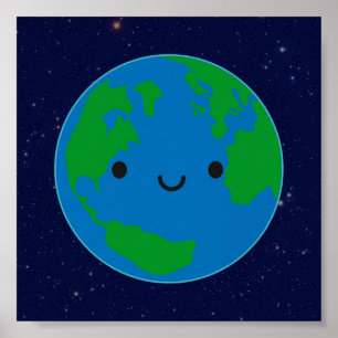 Affiches La terre heureuse de planète