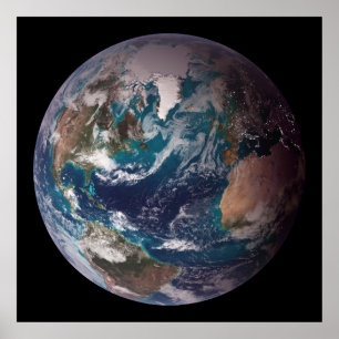 Affiches La terre : L'hémisphère de l'ouest