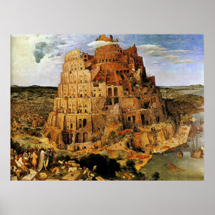 Affiches "La Tour de Babel" de Pieter Bruegel (vers 1563)