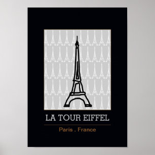 Affiches La Tour Eiffel / noir et blanc