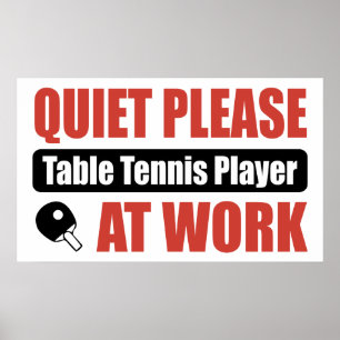 Affiches La tranquillité svp le joueur de ping-pong au