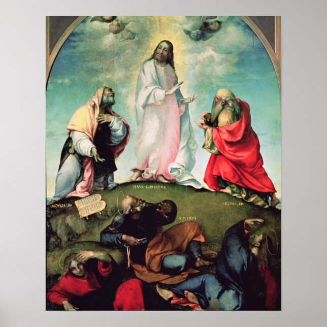 Affiches La Transfiguration du Christ, c.1510-12 (huile sur (Devant)