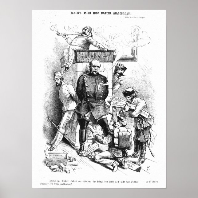 Affiches La Triple Alliance, de Bismarck (Devant)