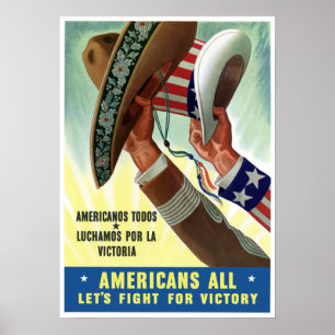 Affiches La Victoria d'Americanos Todos Luchamos Por
