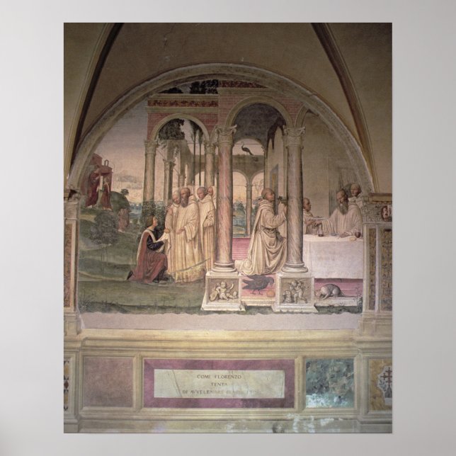 Affiches La vie de saint Benoît (fresque) (détail) 3 (Devant)