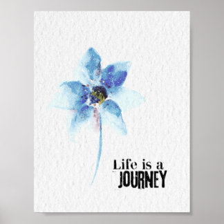 Affiches la vie en aquarelle de fleur est un voyage