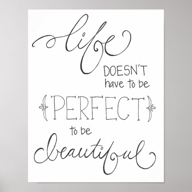 Affiches la vie est belle - dessin d'illustration à la main (Devant)