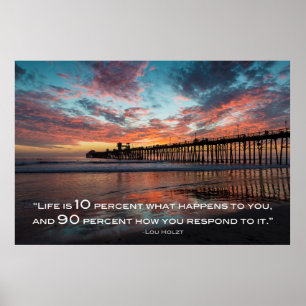 Affiches La vie est de 90 pour cent comment vous répondez à