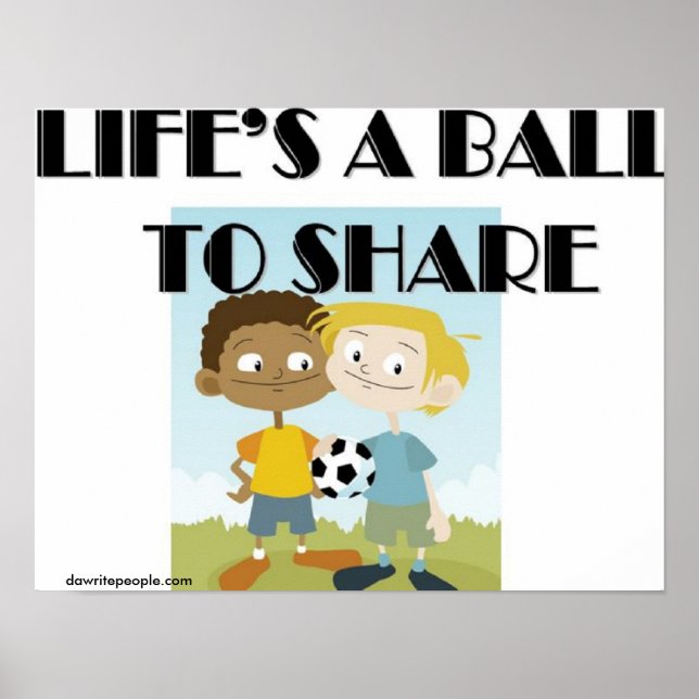 Affiches La vie est une boule à partager (Devant)