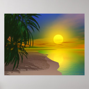 Affiches La vie est une plage ensoleillée