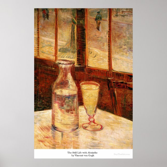 Affiches La vie morte avec Absinthe par Vincent van Gogh (Devant)