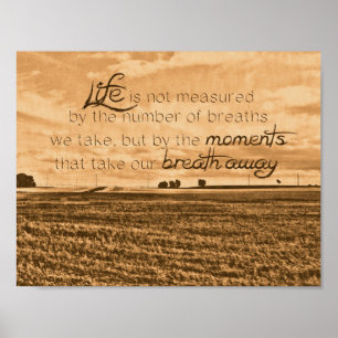 Affiches La vie n'est pas mesurée