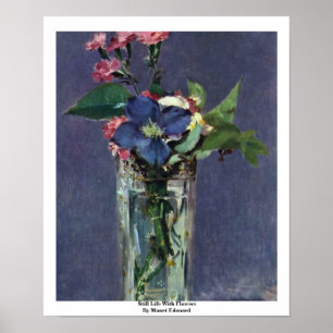 Affiches La vie toujours avec des fleurs par Manet Edouard