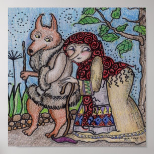 Affiches La vieille femme et le Wolfie vont chercher un art