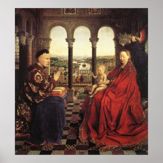 Affiches La Vierge du Chancelier Rolin (Devant)