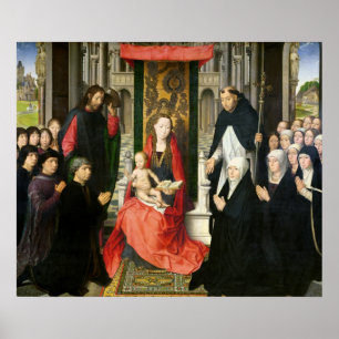 Affiches La Vierge et l'enfant avec St James et St Dominic