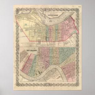 Affiches La ville de Louisville, Kentucky