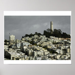 AFFICHES LA VILLE DE SAN FRANCISCO APRÈS LA PLUIE