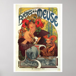 Affiches La vintage la Meuse de Bieres De par Alphonse
