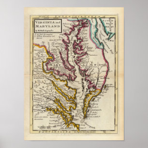 Affiches La Virginie et le Maryland