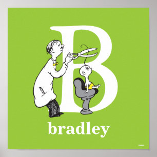 Affiches L'ABC du Dr Seuss : Lettre B - Blanc Ajoutez vot