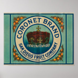 Affiches Label Citron Coronet Chula Vista, CA