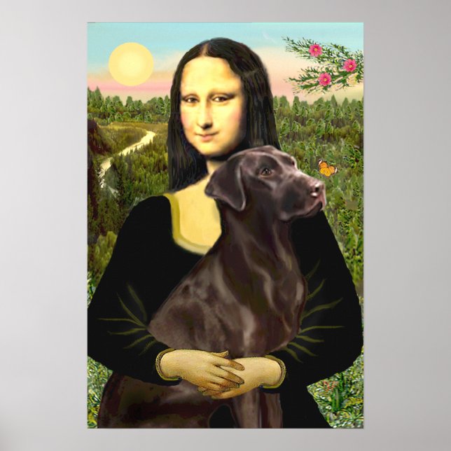 Affiches Labrador (Chcolate) - Mona Lisa (Devant)
