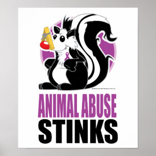 Affiches L'abus des animaux puent