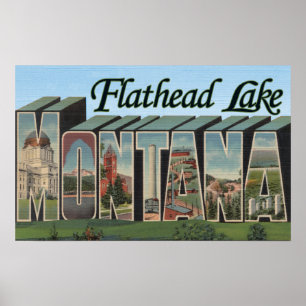 Affiches Lac à tête plate, Montana - grandes scènes de