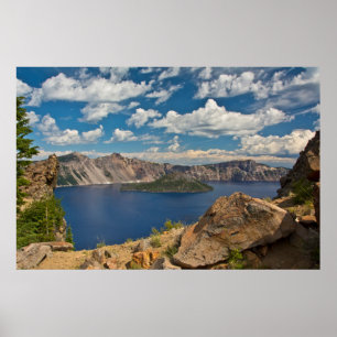 Affiches Lac Crater et l'île Wizard, Crater Lake