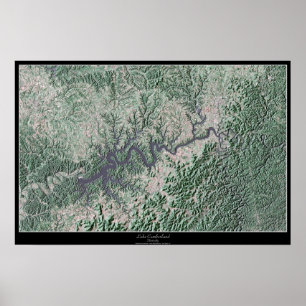 Affiches Lac Cumberland Kentucky, Kentucky, poste satellite