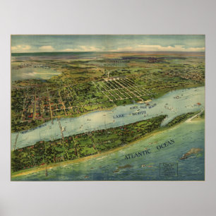 Affiches Lac en valeur la carte panoramique d'oeil