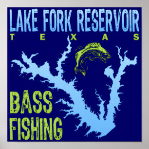 Affiches Lac Fork Réservoir, Texas Bass Fishing