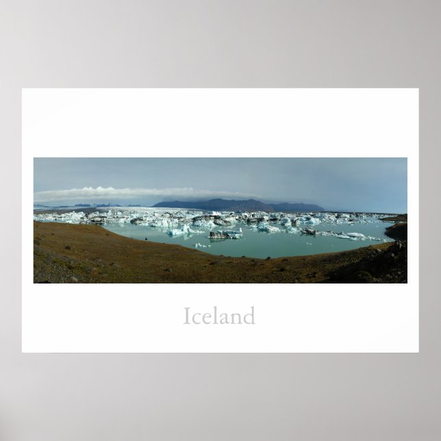 Affiches Lac Glacier Islande (Devant)