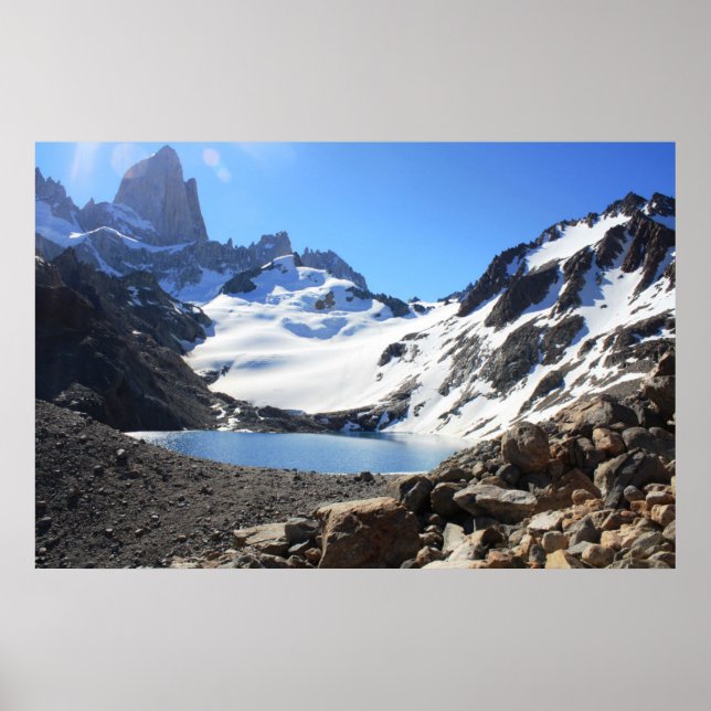 Affiches Lac Glacier Près Du Mont Fitz Roy (Devant)