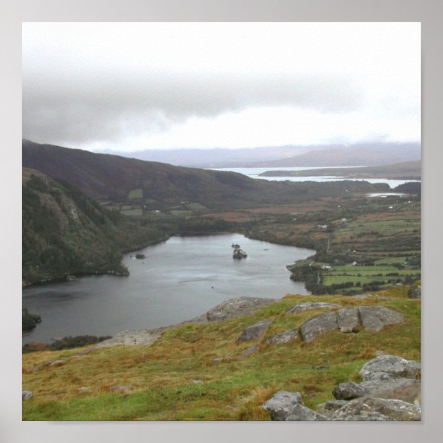 Affiches Lac Glanmore de Healy Pass Irlande. (Devant)