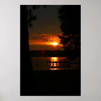 Affiches Lac Norman, NC Sunset