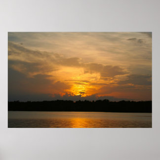 Affiches Lac Norman, NC Sunset